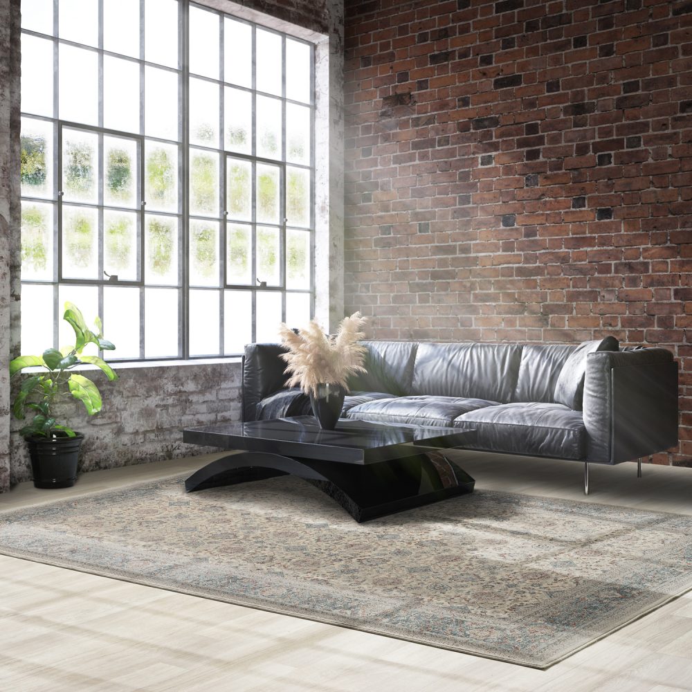 Living room loft in industrial style ,3d render